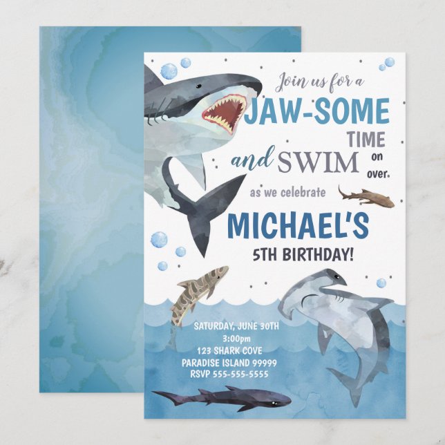 Hai Birthday Einladung (Vorne/Hinten)