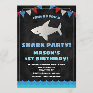 Hai Birthday Einladung Baby Shark