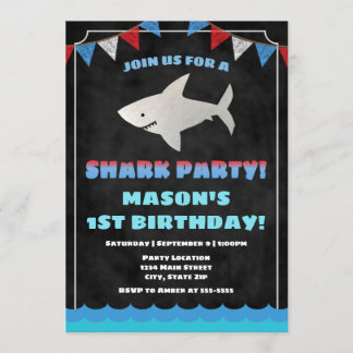 Hai Birthday Einladung Baby Shark
