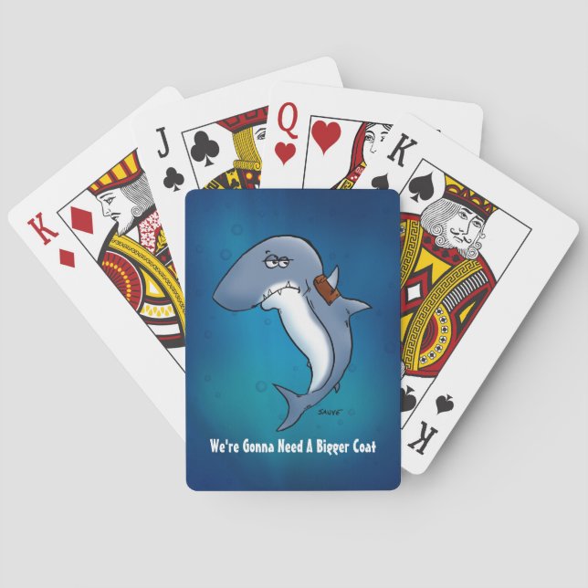 Hai braucht größere Kittel Funny Playing Cards Spielkarten (Rückseite)