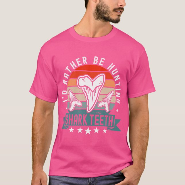 Hai der Fossilienjagd Gewitter Paläontologe T-Shirt (Vorderseite)