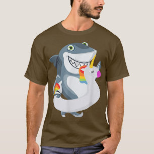 Hai Einhornschwimmbecken Schwimmbad Party Geschenk T-Shirt