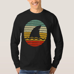 Hai Fin Retro Style Hai Männer Frauen Kinder Vinta T-Shirt