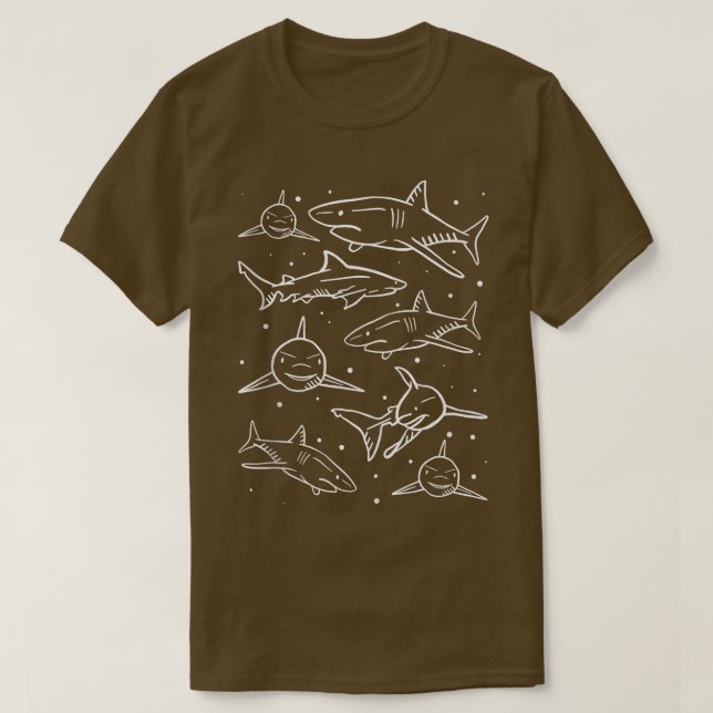 Hai Fisch Hai Langhaie Haie Große Weiße T-Shirt (Design vorne)