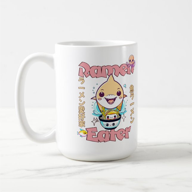 Hai Fisch Ramen Eater - asiatische Lebensmittel Li Kaffeetasse (Links)