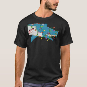 Hai Fisch Weihnachtslicht Weihnachtsweihe Weihnach T-Shirt