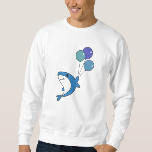 Hai Fischen mit Balloons Süßes Tier Hai Fischen Sweatshirt