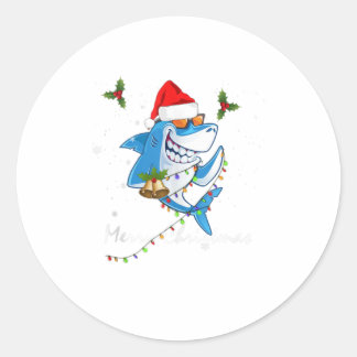Hai Frohe Weihnachtsgeschenk für Jungen Kinder Runder Aufkleber
