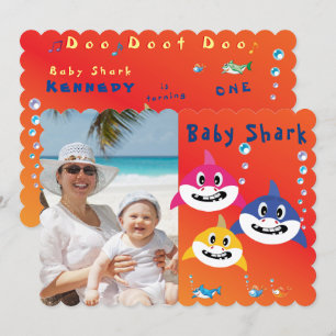 Hai 🌊 Geburtstagsparty Cool FabFun Kinder Einladung