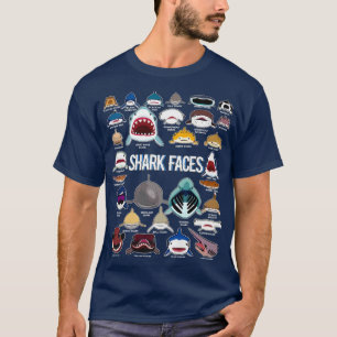 Hai-Gesichtshaut Art von Hai-Funny-Geschenk T-Shirt
