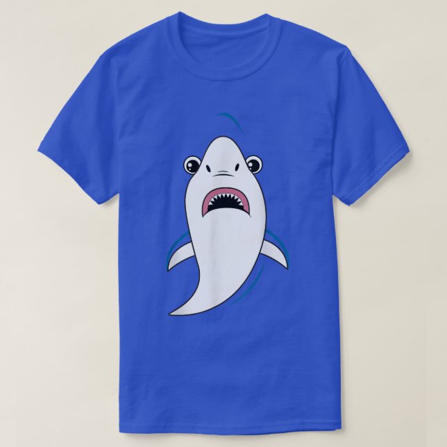 Hai-Gesichtskostüm Niedlich leicht Tier Halloween- T-Shirt (Design vorne)