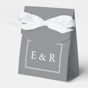 Hai grau mit Details zur weißen Hochzeit Geschenkschachtel