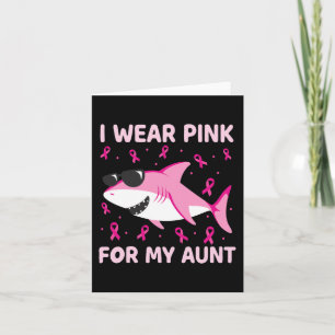 Hai ich trage Rosa für meine Tante Brustkrebs Kind Karte