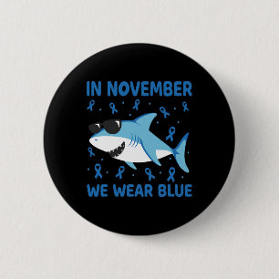 Hai im November tragen wir blauen Diabetes Kinder Button