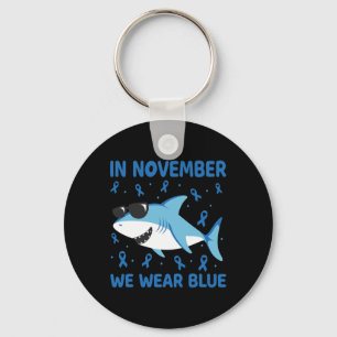 Hai im November tragen wir blauen Diabetes Kinder  Schlüsselanhänger