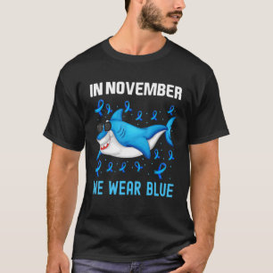 Hai im November tragen wir Blaues Diabetes-Bewusst T-Shirt