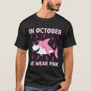 Hai im Oktober wir tragen rosa Brustkrebs Kinder B T-Shirt