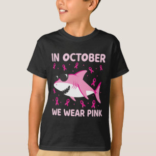 Hai im Oktober wir tragen rosa Brustkrebs Kinder B T-Shirt