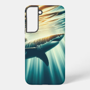 Hai in der Tiefsee und Sonnenlicht Samsung Galaxy Hülle