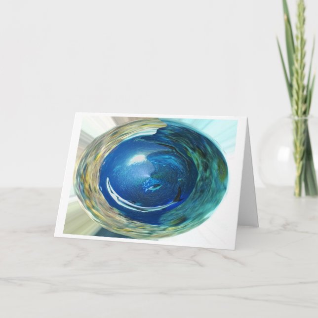 Hai in einem Whirlpool Feiertagskarte (Vorderseite)