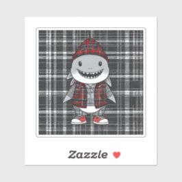 Hai in Scottish Disguise - charmanter Katzenhai Aufkleber