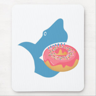 Hai isst einen Donut Mousepad