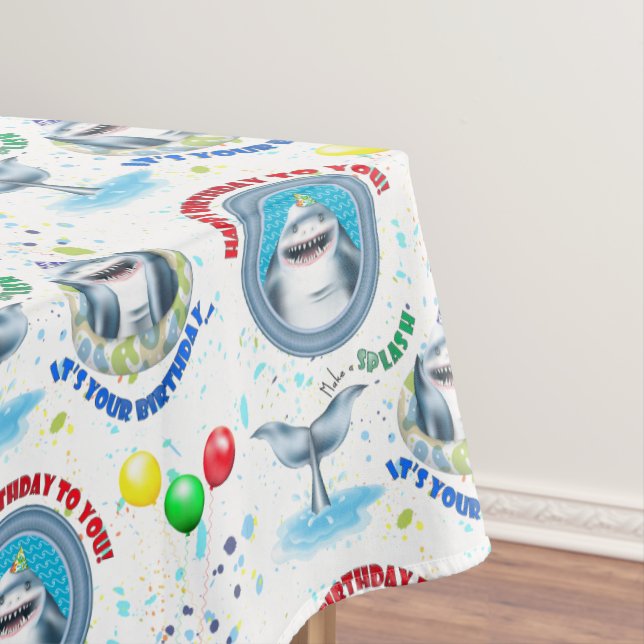 Hai-Kindergeburtstag Tischdecke (Beispiel)