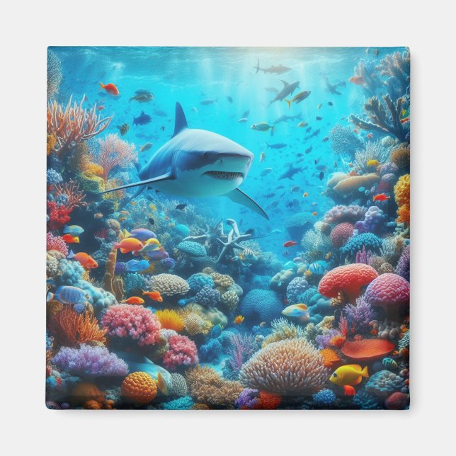 Hai-Kühlschrankmagnet Magnet (Vorne)