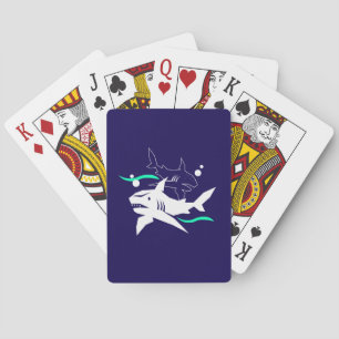 Hai-Liebhaber träumen Spielkarten