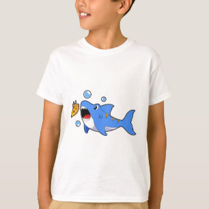Hai mit Pizza als Köder T-Shirt