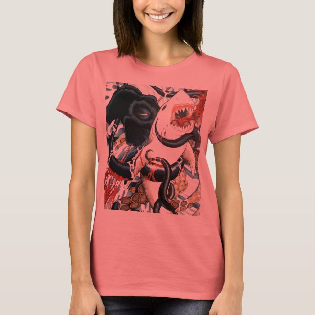 Hai/Oktopus T-Shirt (Vorderseite)