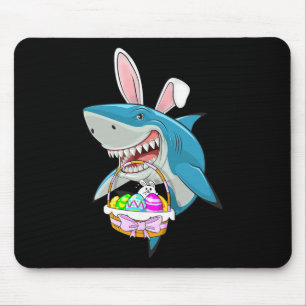 Hai-Osterhase-Eierkorb Lustig Jungen Mädchen Kind Mousepad