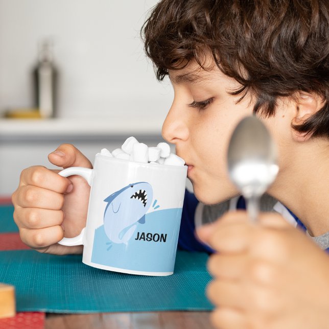 Hai Personalisiert Boy Name Tasse (Shark Personalized Boy Name Mug
)
