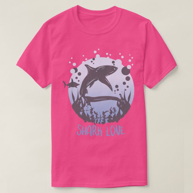 Hai-Redewendungen Umweltschützer Hai-Liebe T-Shirt (Design vorne)