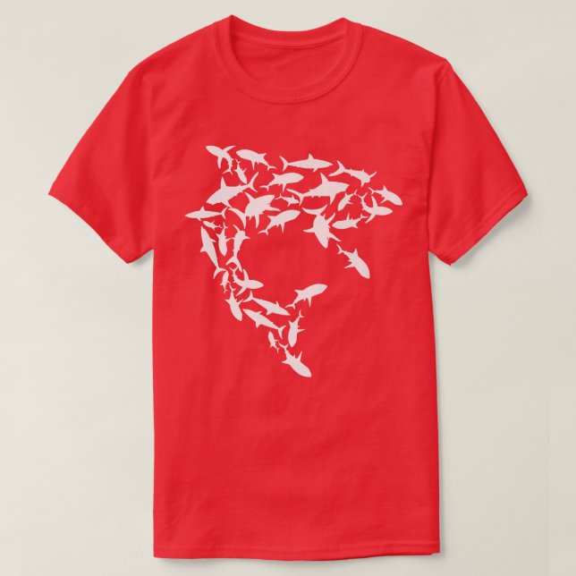 Hai-Schwarm Rettete die Haie T-Shirt (Design vorne)