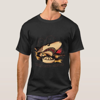 Hai Segler Grab Amerikanischtraditioneller Segler T-Shirt