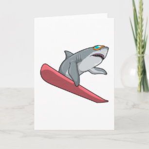 Hai Snowboarder Snowboard Karte