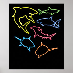Hai-Symbol - Niedliche Haifisch-Liebhaber - Gesche Poster