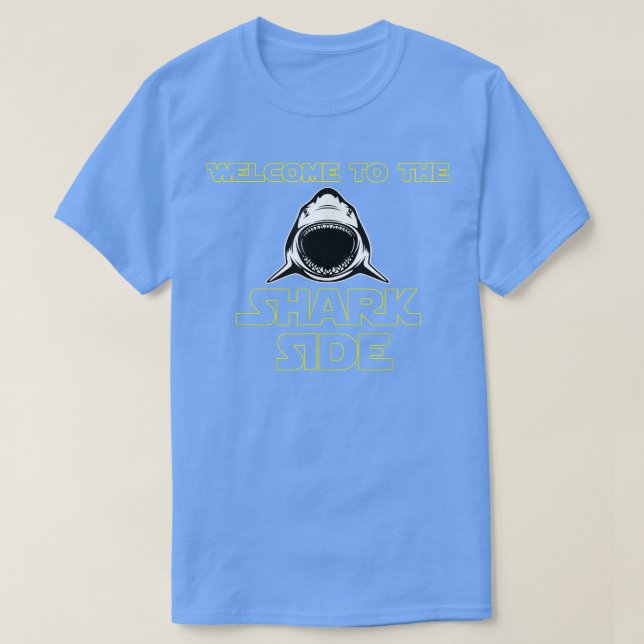 Hai T-Shirt Männer werden Liebe, Willkommen im Hai (Design vorne)