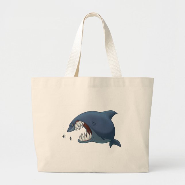 Hai-Tasche Jumbo Stoffbeutel (Vorne)