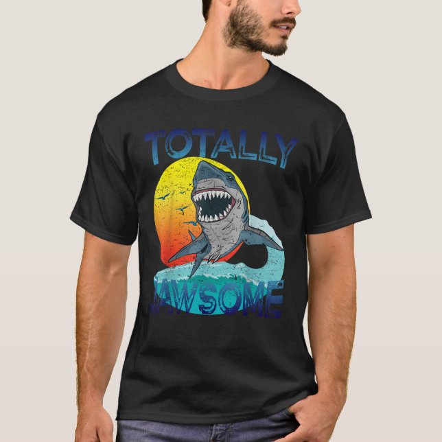 Hai total Jawsome Shark Geschenk für Jungs Männer T-Shirt (Vorderseite)