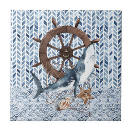 Hai- und Schiffslenkrad Fliese