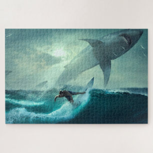 Hai- und Surfer-Ozean-Puzzle