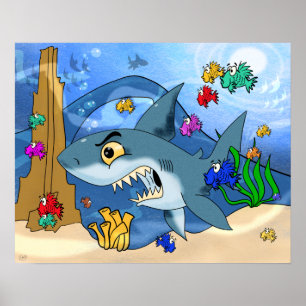 Hai unter den Fischen Poster