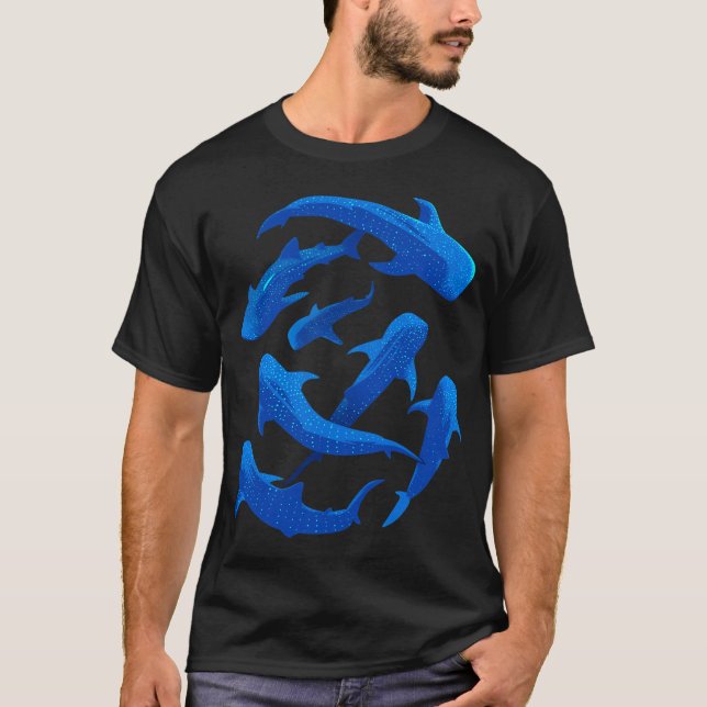 Hai-Wal-Muster T-Shirt (Vorderseite)