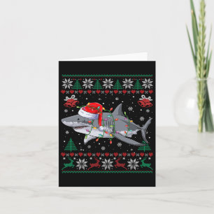 Hai Weihnachten Pajama mit Santa Sea Animal Lover Karte