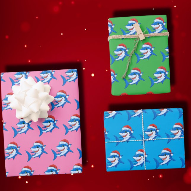 Hai Weihnachten Weihnachtsmannmütze Geschenk Ozean Geschenkpapier Set (Von Creator hochgeladen)