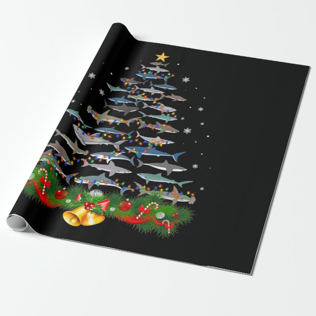 Hai Weihnachtsbaum Hai Liebhaber Geschenke Männer  Geschenkpapier (Ungerollt)