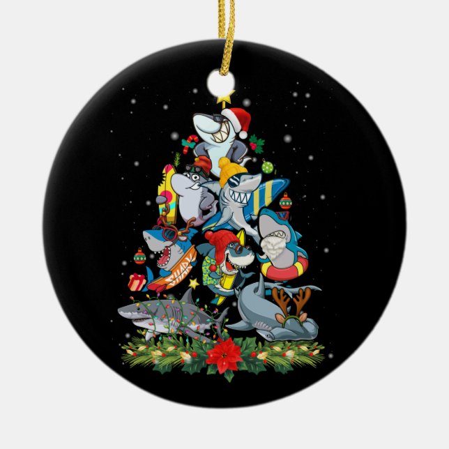 Hai Weihnachtsbaum Ornament Hai Liebhaber (Vorne)