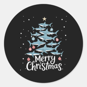 Hai Weihnachtsbaum Weihnachtsbaum Frohe Dogmas Runder Aufkleber